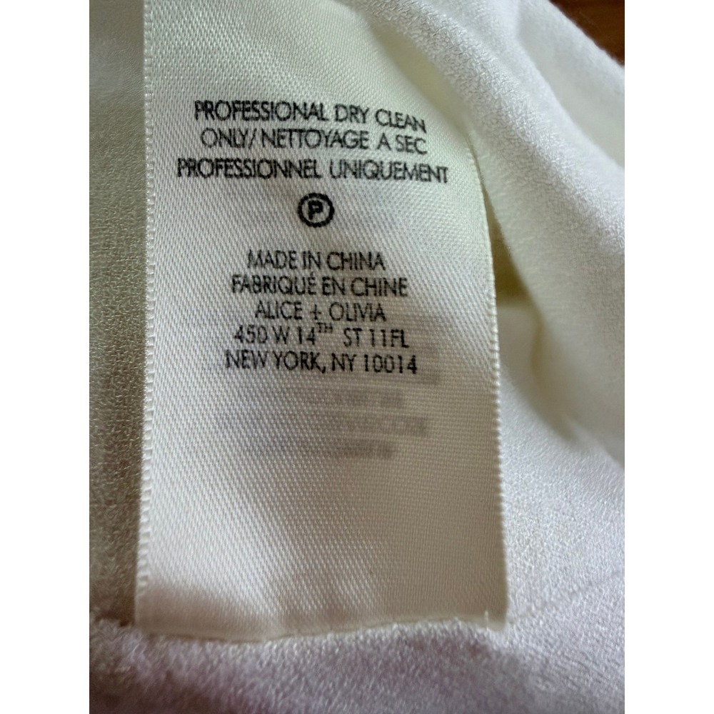 Alice + Olivia White Crochet Waist Tiered Mini Dress Size 0 - Picture 9 of 13